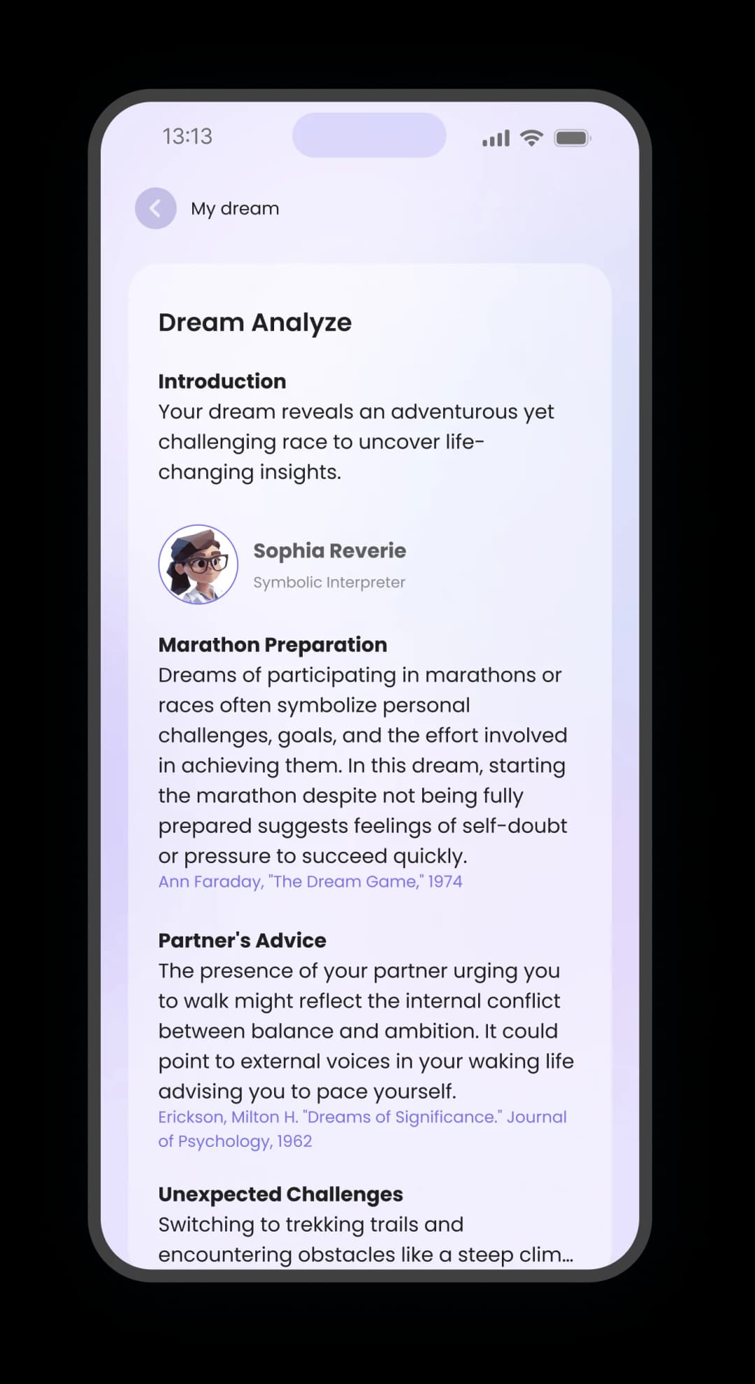 Onira dream analysis privacy and security features showing secure dream storage